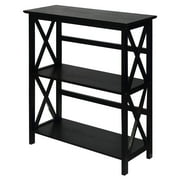 CASUAL HOME Montego 3-Shelf Bookcase-Black