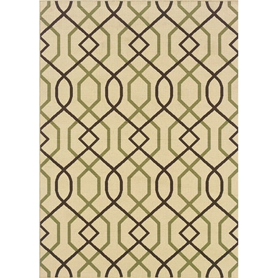 Oriental Weavers Montego 2'5" x 4'5" Machine Woven Rug in Ivory