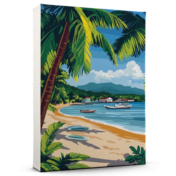 Montego Bay Canvas, Travel Canvas, City Prints Wall Decor, Jamaica Canvas Decor, Montego Bay Travel Canvas, Jamaica Canvas - 106AZ911
