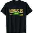 thumbnail image 1 of Montego Bay Jamaica Jamaican Flag Gift Souvenir T-Shirt, 1 of 3