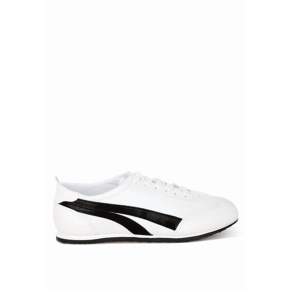 Montek Faux Leather Lace-Up Sneakers