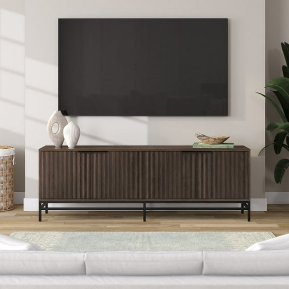 Montello Rectangular TV Stand for TV's up to 78" in Alder Brown