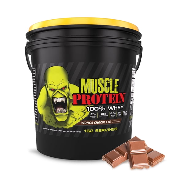 Goliath Labs Whey Protein Powder [12 lbs Bucket] Protein Powder Chocolate Flavor for Lean Muscle Gain & Workout | 25g Protein, 25g Amino Acids, 6.6g BCAAs Per Serving | Diet & Sports Nutrition