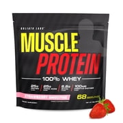 COLOSSAL LABS Muscle Protein Whey Powder [5 lbs/Pack of 1]  Cold Filtered, 25g Pure Protein, 6.6g BCAAs Packaging May Vary 5LB, Strawberry