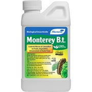 Monterey Bacillus Thuringiensis Biological Insecticide Concentrate, 8 oz, Organic Gardening Pest Control