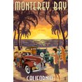 thumbnail image 1 of Monterey Bay, California, Woodies on the Beach (9x12 Wall Art Print, Home Decor), 1 of 3