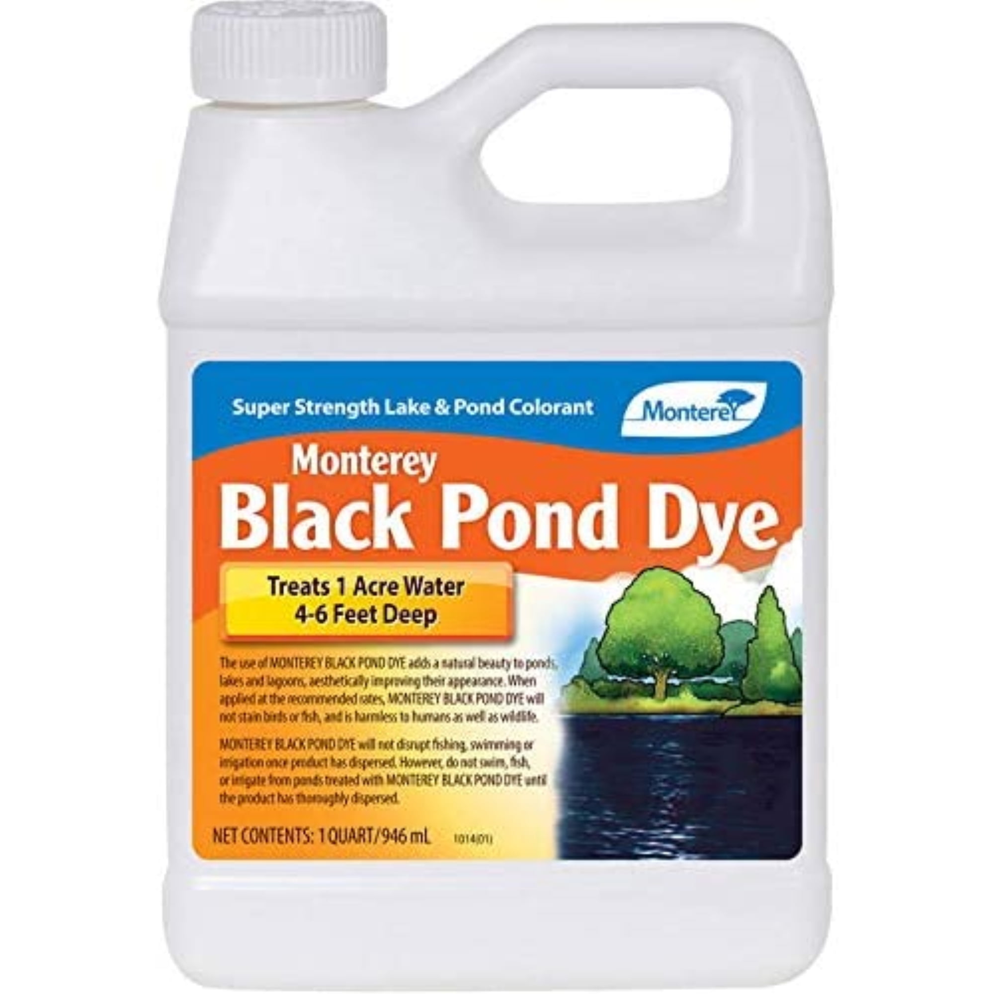 Monterey Black Pond Dye, Concentrated Lake and Pond Colorant, 1 Quart
