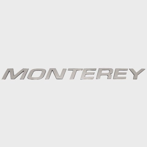 Monterey Boat Raised Logo Decal 95104069 | Polished Silver Sticker