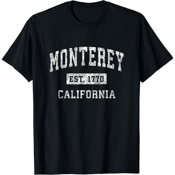 Monterey California CA Vintage Established Sports Design T-Shirt