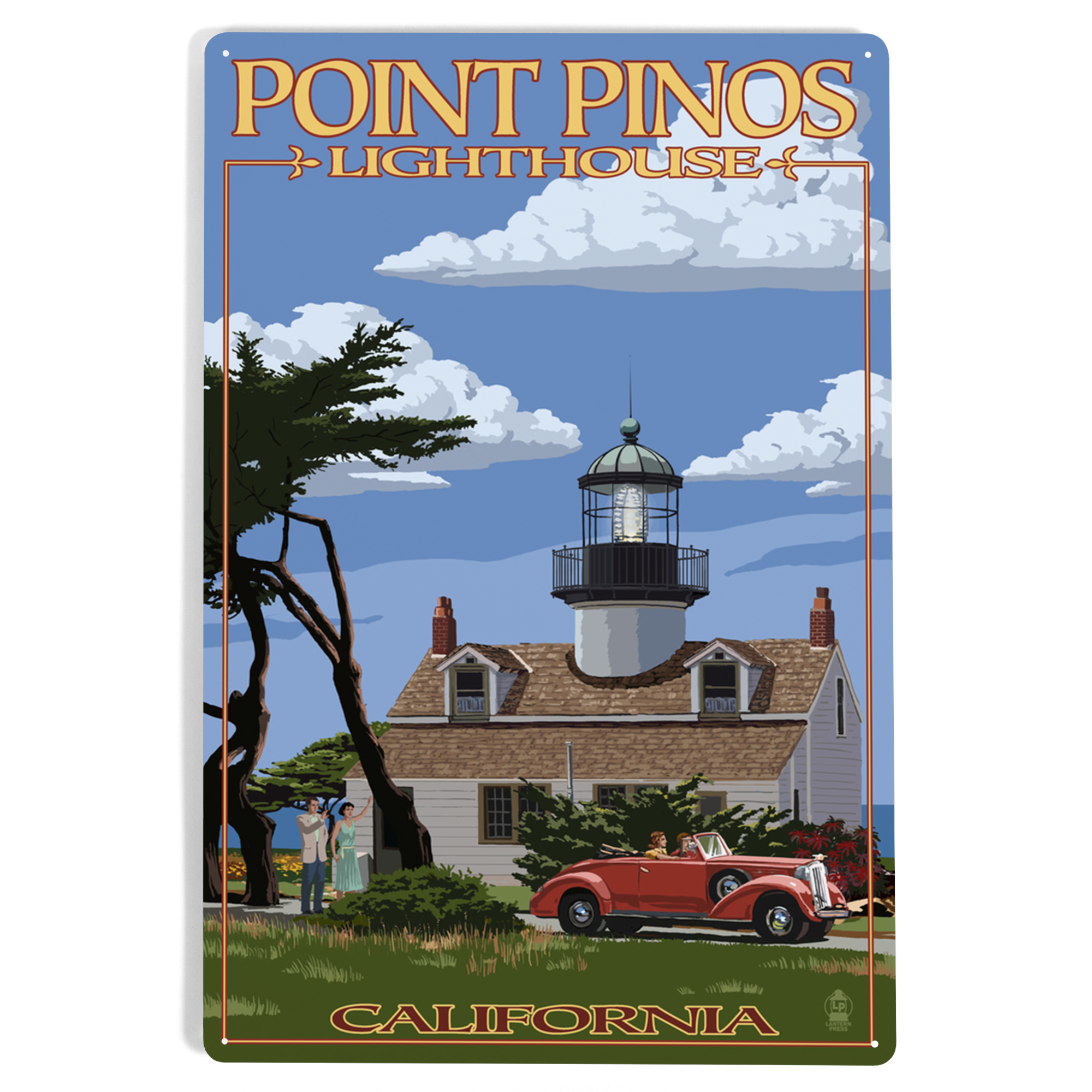 Monterey, California, Point Pinos Lighthouse (12x18 Aluminum Art ...