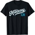 thumbnail image 1 of Monterey California USA | Retro CA Bay Wharf Beach City T-Shirt, 1 of 3