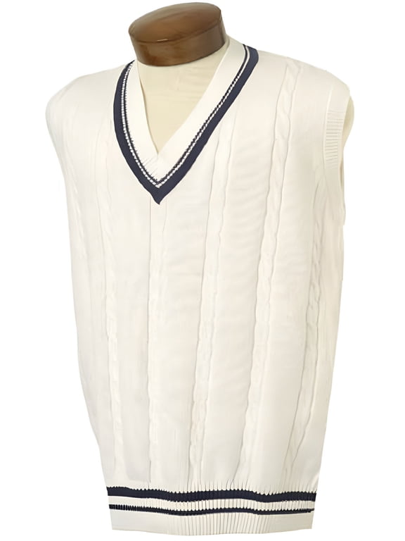 100% Cotton Men's 7 Gage Cable Knit Vest #9520