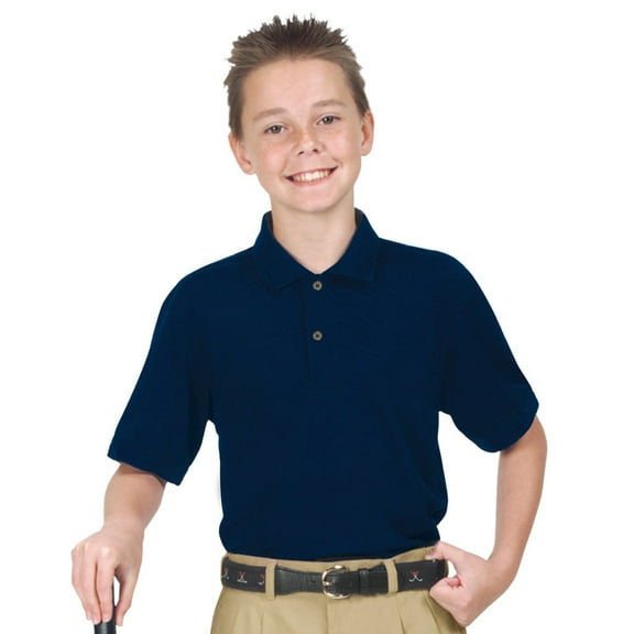 Monterey Club Junior's Combed Cotton Solid Pique Golf Polo Shirt #J301