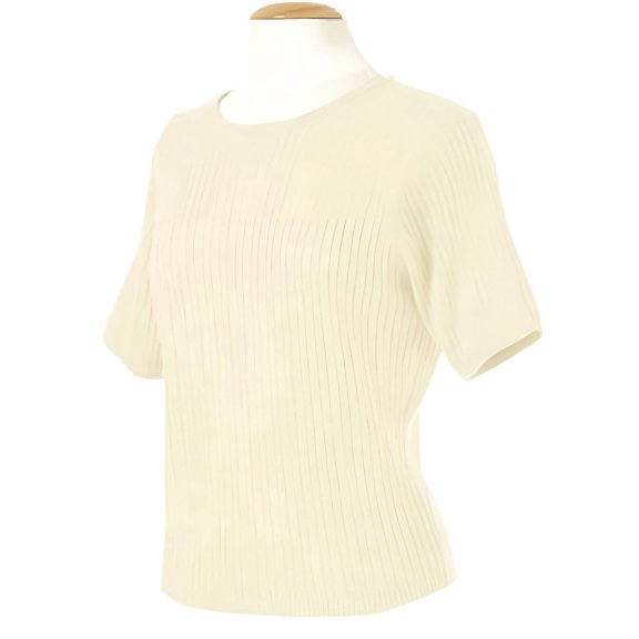 Monterey Club Ladies 12 Gauge Cable Knit Short Sleeve Sweater #6128