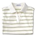 thumbnail image 1 of Monterey Club Ladies Cotton Stripes V-Neck Sleeveless Golf Polo Shirt #2209, 1 of 2