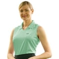 thumbnail image 1 of Monterey Club Ladies Moisture Wicking Solid Jacquard Sleeveless Color Golf Polo Shirt #2061, 1 of 2