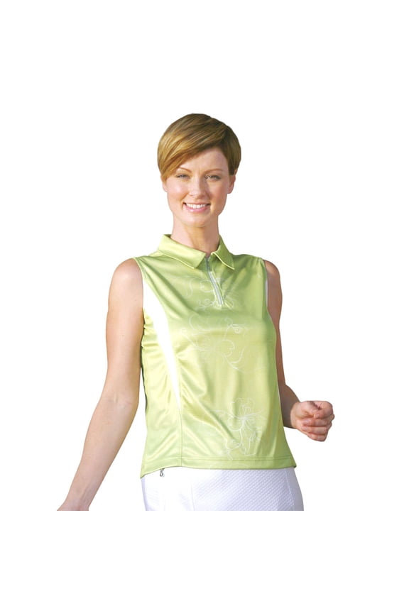 Ladies Polyester PD Jersey Moisture Wicking Fashion Sleeveless Sport Golf Polo Shirt #2545