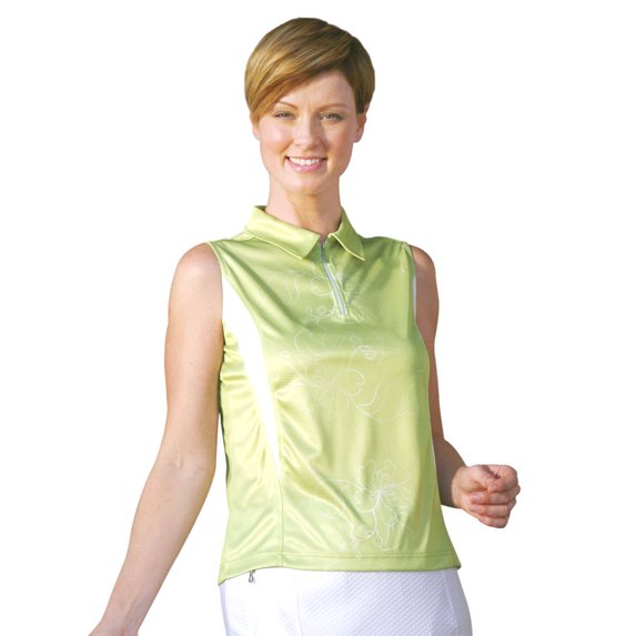 Monterey Club Ladies Polyester PD Jersey Moisture Wicking Fashion Sleeveless Sport Golf Polo Shirt #2545