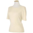 thumbnail image 1 of Monterey Club Ladies Rayon/Nylon 12 Gauge Cable Knit Short Sleeve Sweater #6162, 1 of 2