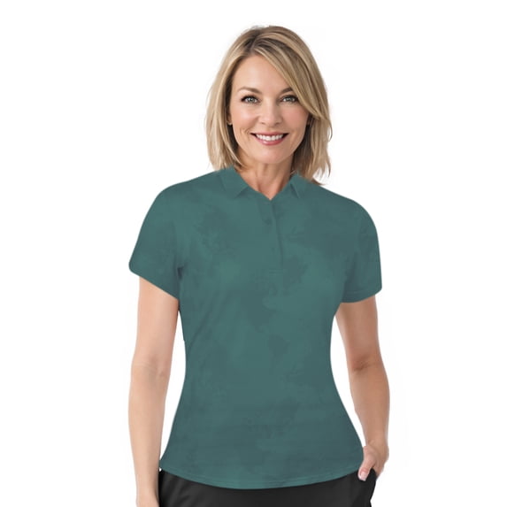 Monterey Club Ladies Short Sleeve Abstract Print Golf Polo Shirt #4530