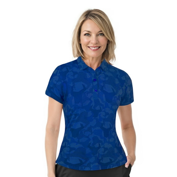 Monterey Club Ladies Short Sleeve Animal Print Golf Polo Shirt #4526