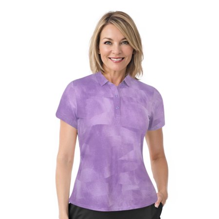 Monterey Club Ladies Short Sleeve Mysterious Shadow Print Golf Polo Shirt #4524