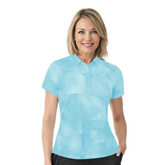Monterey Club Ladies Short Sleeve Mysterious Shadow Print Golf Polo Shirt #4524