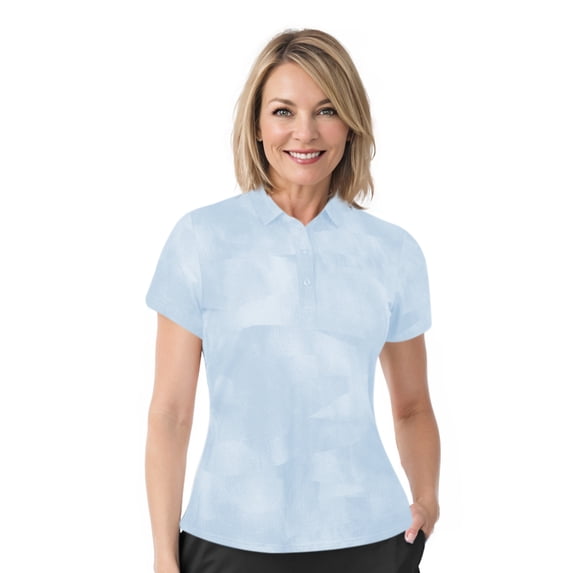 Monterey Club Ladies Short Sleeve Mysterious Shadow Print Golf Polo Shirt #4524