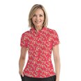 thumbnail image 1 of Monterey Club Ladies Small Block Print Short Sleeve Golf Polo Shirt #4534, 1 of 2