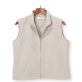 thumbnail image 1 of Monterey Club Ladies Solid Suede Peached Full Front Zipper Sleeveless Vest #2724, 1 of 2