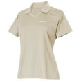 thumbnail image 1 of Monterey Club Ladies Textured Jacquard Solid V-Neck Short Sleeve Golf Polo Shirt #2069, 1 of 2