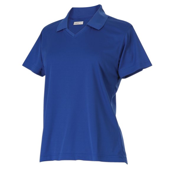 Monterey Club Ladies Textured Jacquard Solid V-Neck Short Sleeve Golf Polo Shirt #2069