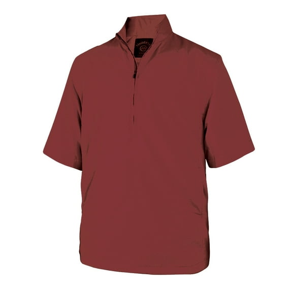 Monterey Club Men's 1/2 Zip Short Sleeve High-Low Windbreaker #1981