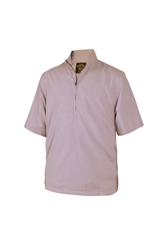 Men's 1/2 Zip Short Sleeve High-Low Windbreaker #1981