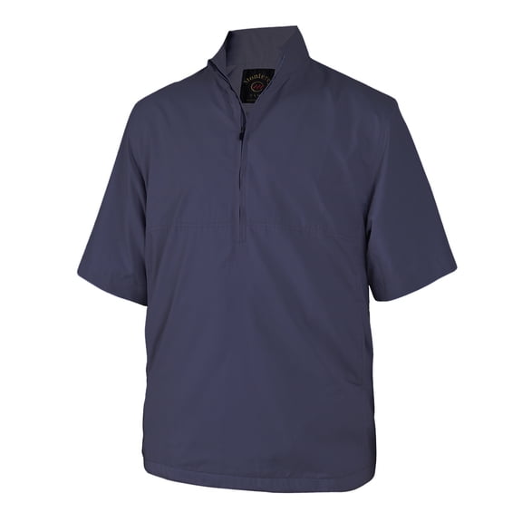 Monterey Club Men's 1/2 Zip Short Sleeve High-Low Windbreaker #1981