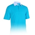 thumbnail image 1 of Monterey Club Men's Advantage Stripe Jersey Golf Polo Shirt #3616, 1 of 2