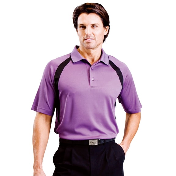 Monterey Club Men's Aerated Texture Contrast Golf Polo Shirt #1071