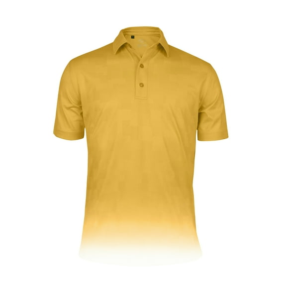 Monterey Club Men's Aero Emboss Texture Solid Tailored Collar Golf Polo Shirt #3635
