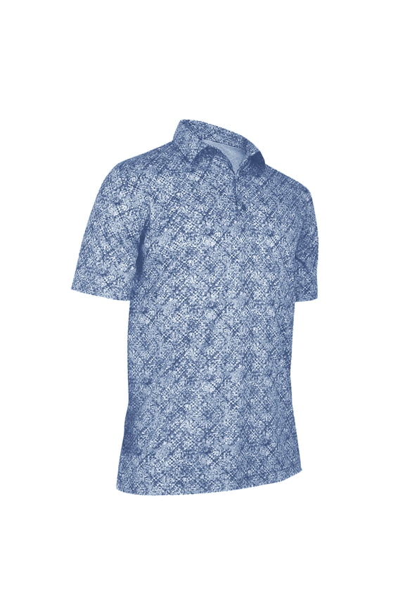 Men's Air Brush Printed Tailored Collar Golf Polo Shirt #3504