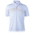 thumbnail image 1 of Monterey Club Men's Argyle Element Print Contrast Golf Polo Shirt #1595, 1 of 2
