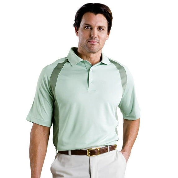 Monterey Club Men's Bamboo Charcoal Blend Contrast Golf Polo Shirt #1079