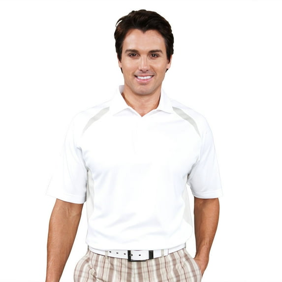 Monterey Club Men's Bamboo Charcoal Blend Contrast Golf Polo Shirt #1081