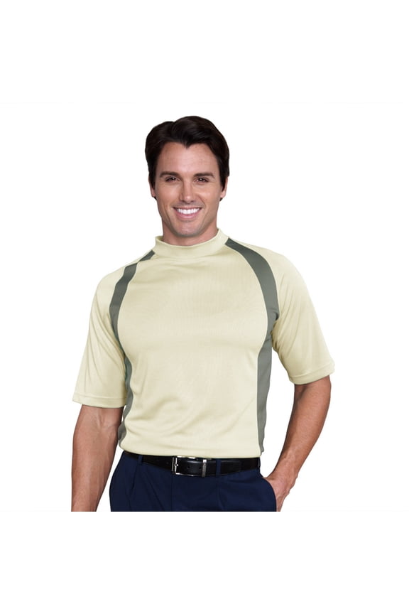 Men's Bamboo Charcoal Blend Texture Contrast T-Shirt #1179