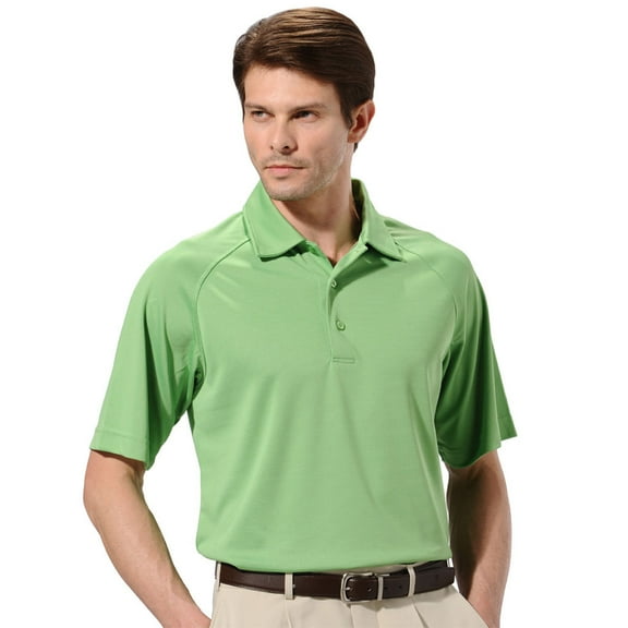 Monterey Club Men's Bamboo Charcoal Blend Texture Raglan Golf Polo Shirt #1086