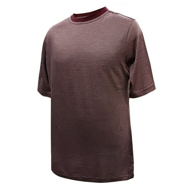 Monterey Club Men's Bamboo Cotton Blend Texture Crew Shirt #1176