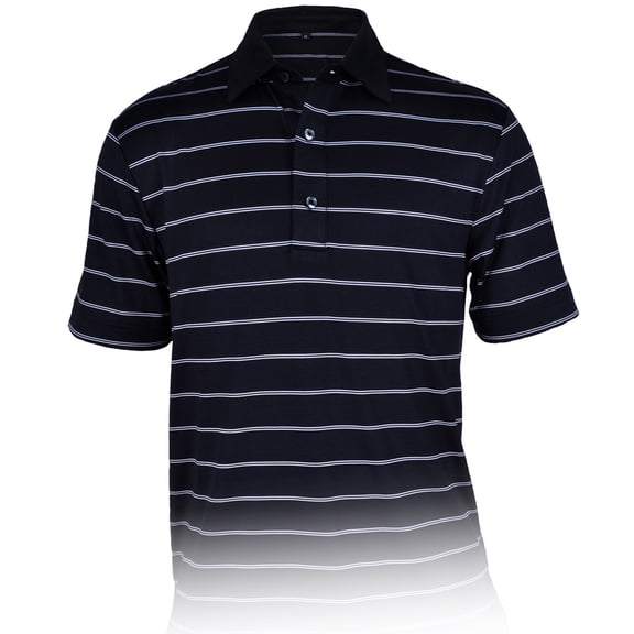 Monterey Club Men's Brooks Stripe Texture Golf Polo Shirt #3615