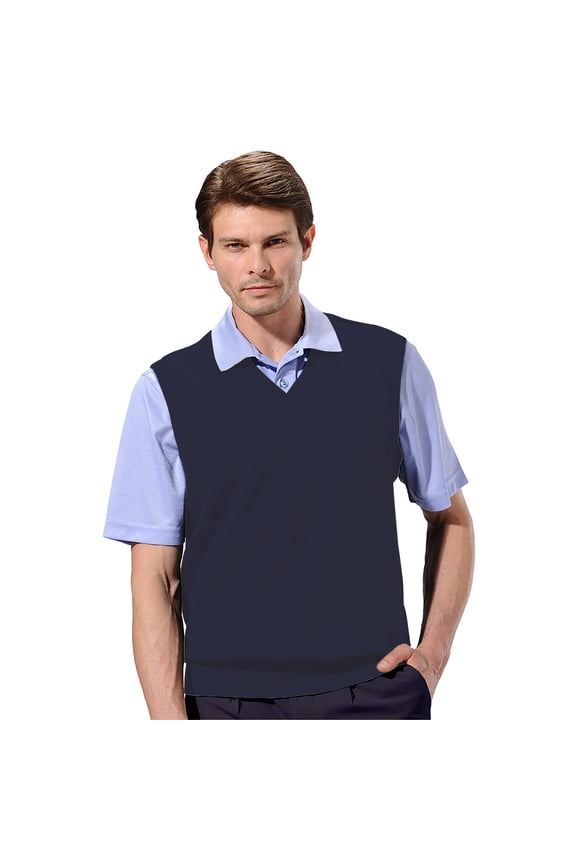 Men's Classic French Rib Knit fabric V-Neck Vest #3925