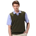 thumbnail image 1 of Monterey Club Men's Classic French Rib V-Neck Vest #3924, 1 of 2