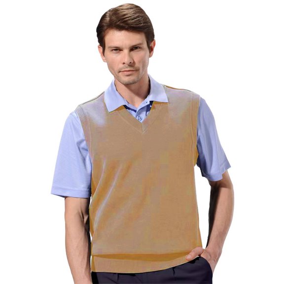 Monterey Club Men's Classic French Rib V-Neck Vest #3924