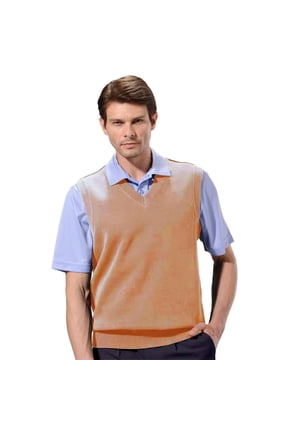 Men's Classic French Rib V-Neck Vest #3924